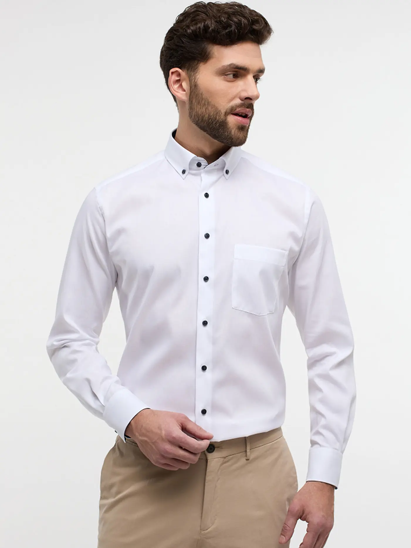 ETERNA | Hemd Modern Fit | weiss
